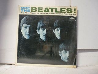 In Shrink " Meet The Beatles " Capitol T - 2047 Mono Lp 1st Press More Lps P