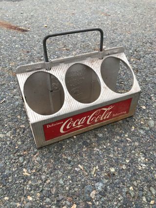 Vintage Aluminum Metal Coca - Cola Coke 6 - Pack Bottle Holder/carrier