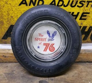 Vintage The Spirit Of 76 Firestone Steel Radial 500 Rubber Tire Ashtray