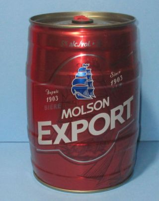 Vintage MOLSON Export Ale Mini Beer Keg 9 3/4 