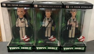 Ghostbusters Set Of 3 Funko Vinyl Idolz Mib Dr.  Venkman Stantz And Spangler 8”