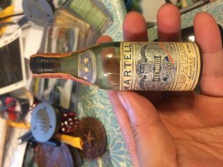 Rare Vintage Antique Mini Bottle Empty Martell J & E Cognac
