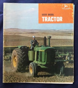 1966 John Deere 5020 Diesel Tractor 20 Page Fold Out Brochure
