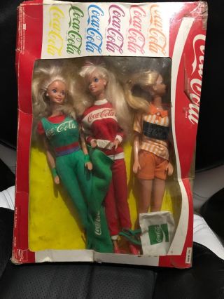 Vintage Coca - Cola Fashion Gift Set 1986 Bbi Toys.  Collectable Set.