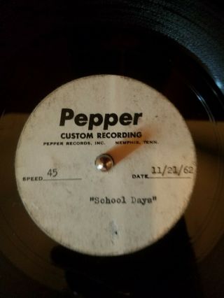 Rare 1962 Lloyd Arnold Acetate " School Days/take These Chains " Pepper Custom