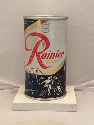 Rainier " Celebrations " Flat Top Beer Can In Dark Blue/black