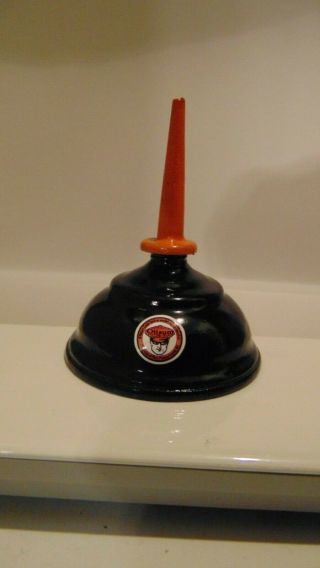 Oilzum Vintage Miniature Pump Oil Can Gasoline Station Gas Spout Mini Penn
