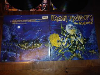 Iron Maiden - Live After Death 1985 2x Lp Og 1st Press.  With Insert - No Book -