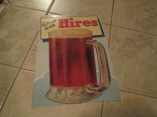 1950s Hires Root Beer Refresh Paper Sign
