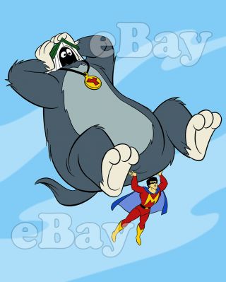 Rare Mighty Man & Yukk Cartoon Tv Photo Hanna Barbera Ruby Spears Plastic Man
