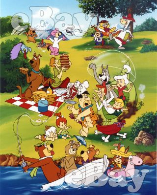 Rare Scooby Doo Jetsons Flintstones Yogi Bear Cartoon Tv Photo Hanna Barbera