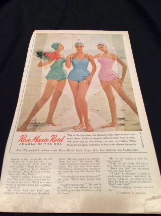 Rose Marie Swimsuit Swimwear Advertising 1950’s Vintage Print Ad Retro