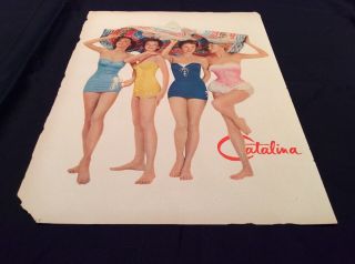 Catalina Swimsuit Swimwear Advertising 1950’s Vintage Print Ad Retro