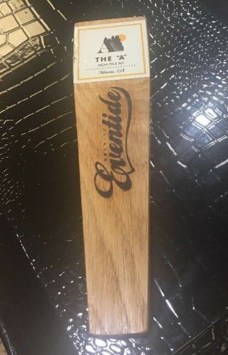 Eventide Brewing - 10 " Wood Draft Beer Tap Handle - The “a” India Pale Ale Atl.  Ga