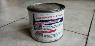 Vintage c 1940s - 1960s Westley ' s Bleche Wite Car Wash CANCO Gas Oil Auto Tire Can 3