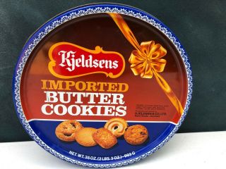 Vintage Kjeldsens Bakery Tin Imported Butter Cookies Denmark