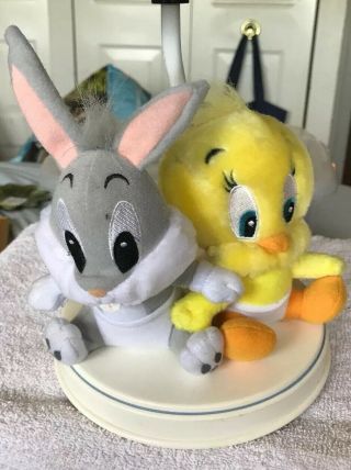 Vintage Baby Looney Tunes Lamp Plush Buggs Bunny and Tweety. 4