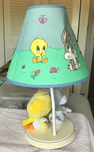 Vintage Baby Looney Tunes Lamp Plush Buggs Bunny and Tweety. 6