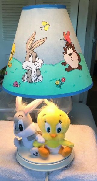 Vintage Baby Looney Tunes Lamp Plush Buggs Bunny and Tweety. 8