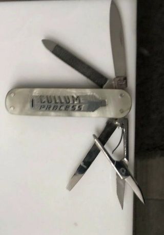 Vintage Advertising Pocket Knife Solingen Germany Cullum Process 2