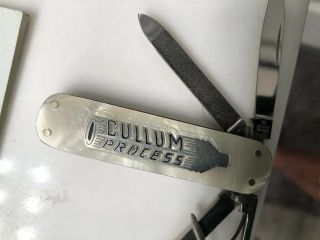 Vintage Advertising Pocket Knife Solingen Germany Cullum Process 4