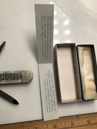 Vintage Advertising Pocket Knife Solingen Germany Cullum Process 6