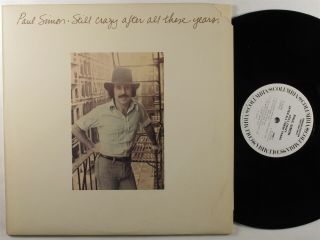 Paul Simon Still Crazy After All These Years Columbia Lp Vg,  Wlp