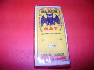 Black Bat Firecracker Label 12 