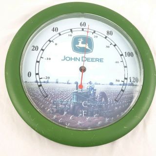 John Deere Wall Thermometer - Vintage - 12” Diameter