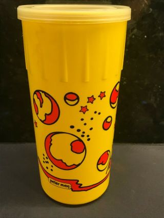1972 Peter Max Jello Shaker Cup With Lid -