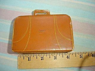 Vintage Unique Miniature Leather Look Suitcase First Aid Kit - Made In Canada