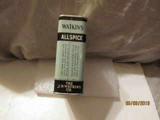 Vintage Watkins Allspice 3 oz Tin Full 2