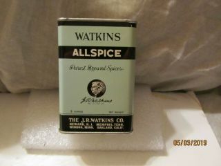 Vintage Watkins Allspice 3 oz Tin Full 3