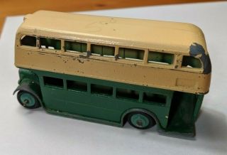 (Meccano) Dinky Toys Double Deck Bus,  29c,  early 1950s,  Cream & Green color 3