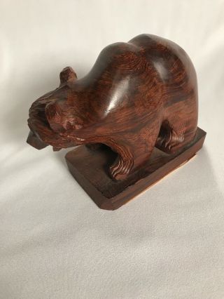 Hand Carved From (Sono) Iron Wood - - GRIZZLY BEAR - - Details 2