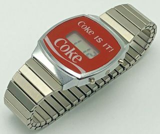 Coca Cola Vintage Digital Quartz Watch Coke Is It Logo Battery