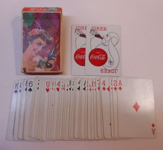 Vintage Coca Cola 1951 " Party Girl " Deck Of Playing Cards