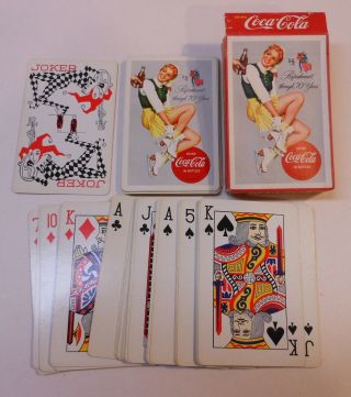 Vintage Coca Cola 1956 " Skater " Deck Of Playing Cards