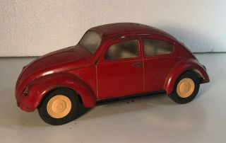 Vintage Tonka Burgundy Red Volkswagen Vw Beetle Bug Car 52680 (t)