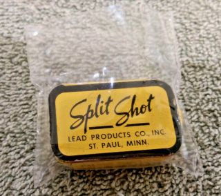Vintage Split Shot Lead Products Co,  Inc.  St.  Paul,  Minn.  Size 7 Black Yellow