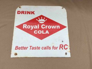Vintage Drink Rc Royal Crown Cola Case Sales Rack Advertising Soda Sign