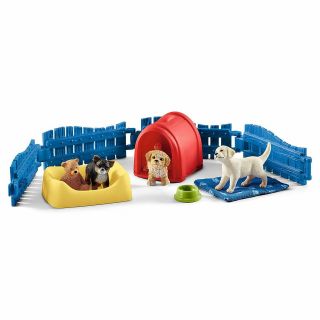 Schleich 42480 Puppy Pen Puppies Dog Toy Set Chihuahua Labrador 2019 - Nip