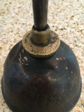 Rare Vintage GEM Mfg.  Co.  Thumb Oil Can.  Pat.  June 6 1900. 5