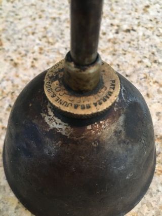 Rare Vintage GEM Mfg.  Co.  Thumb Oil Can.  Pat.  June 6 1900. 6