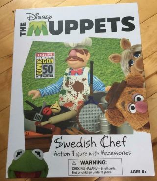 Sdcc 2019 Diamond Select Muppets Swedish Chef Exclusive Figure