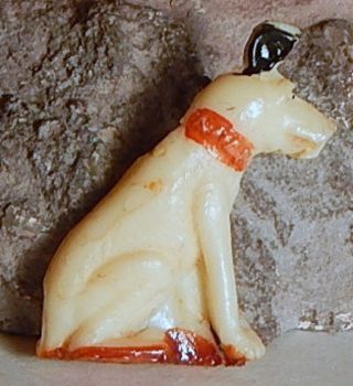 VINT CELLULOID NIPPER SITTING DOG RCA TERRIER CHARM (NO RING) JAPAN 2