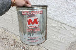 Vintage Master Glycol Anti - Freeze Oil Can Tin - Advertisement Advertising