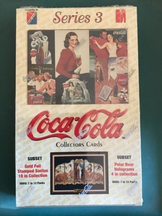Coca Cola Coke Series 3 Trading Card Box Factory 36 Packs Per Box