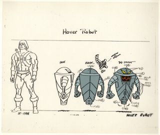 He - Man/she - Ra Masters Of The Universe Model Sheet Cel Hover Robot
