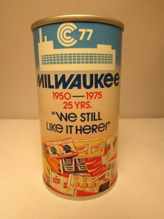Continental Can Co.  77 Milwaukee 25yrs 1950 - 1975 Steel Bank Beer Can 209 - 18